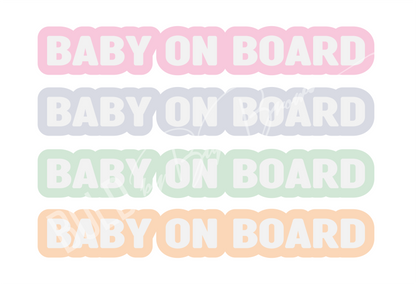 "BoB" Baby on board Digital Download SVG