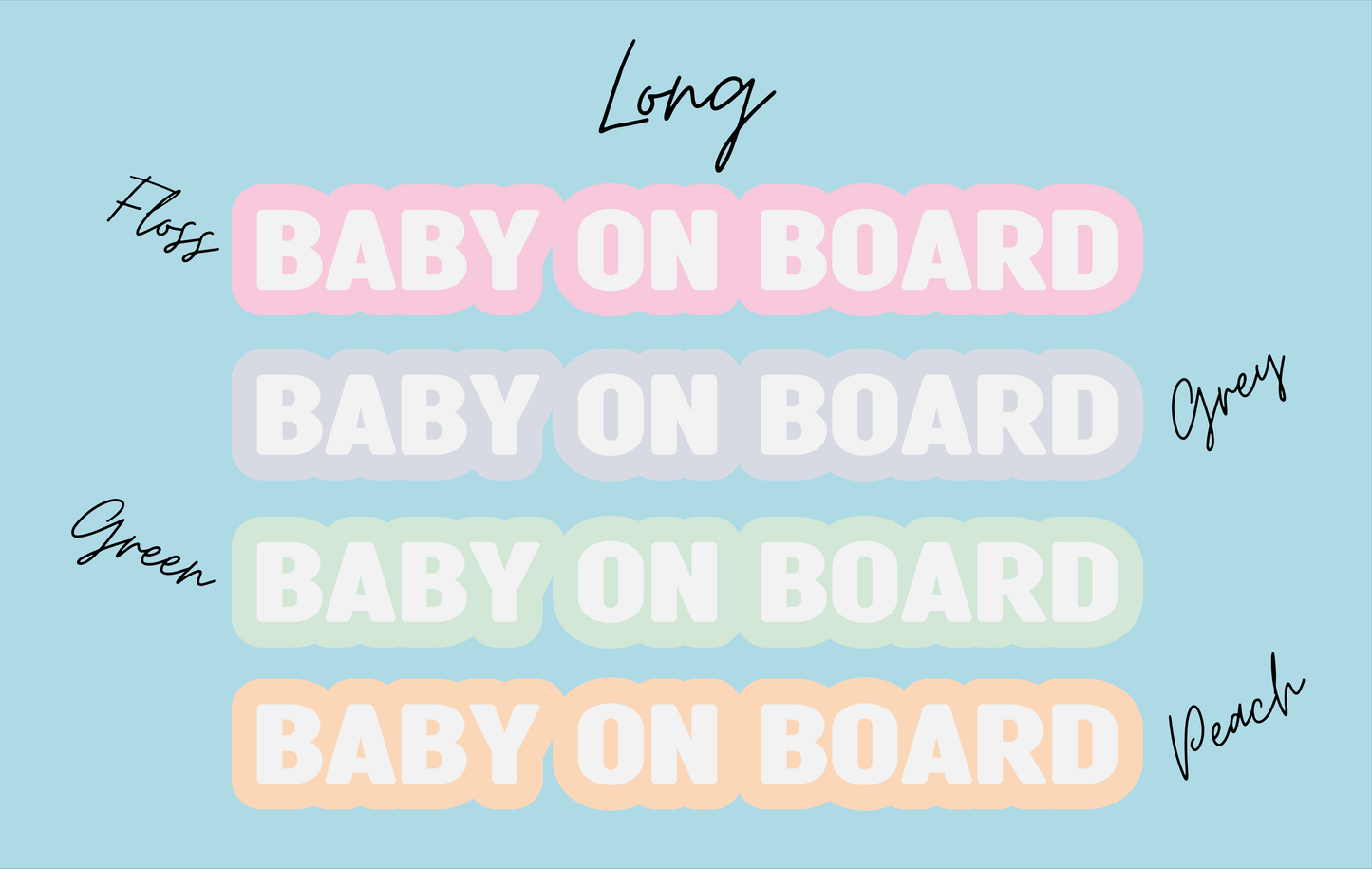 "Pastels" Baby on board decal